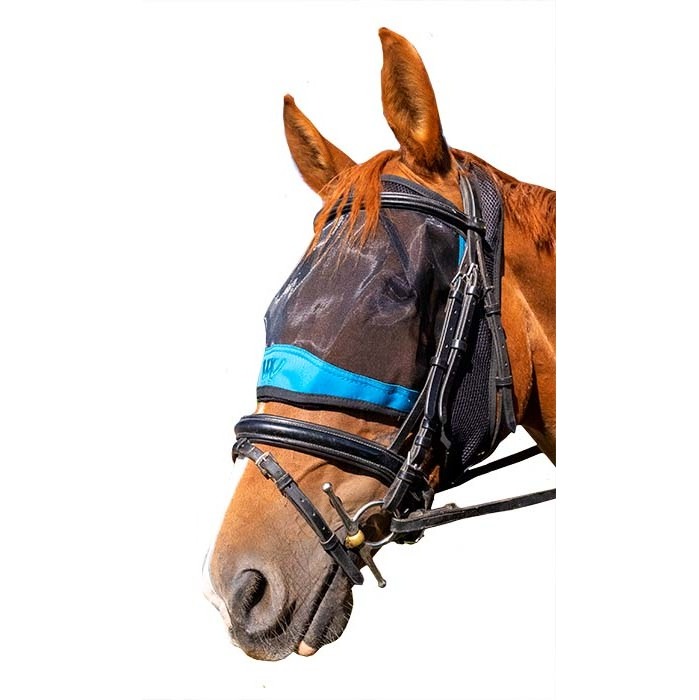 Woof Wear Ride On Fly Mask - Black / Turquoise